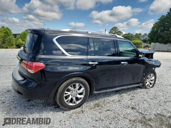 2014 Infiniti QX80 with VIN JN8AZ2NF0E9554617, listed as a Copart auction lot 61497525 with 209,942 mi miles and Salvage title. Bid and sale history available at DreamBid. Image 3.