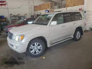 2005 Lexus LX 470 z VIN JTJHT00W854002414, wystawiony jako Copart lot #60461245 z przebiegiem 311 629 mil mil oraz Czysty tytuł • Clean title. Historia ofert i sprzedaży dostępna na DreamBid. Obrazek 1.