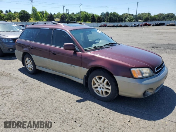 2000 Subaru Legacy Outback Limited with VIN 4S3BH6869Y7662661, listed as a Copart auction lot 60565254 with 176,043 mi miles and Clean title. Bid and sale history available at DreamBid. Image 4.