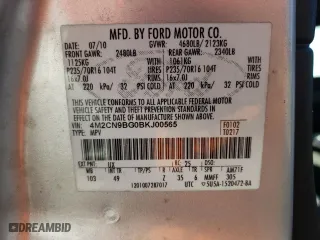2011 Mercury Mariner with VIN 4M2CN9BG0BKJ00565, listed as a Copart auction lot 75045024 with 125,735 mi miles and Salvage Title. Bid and sale history available at carsss.com. Image 15.