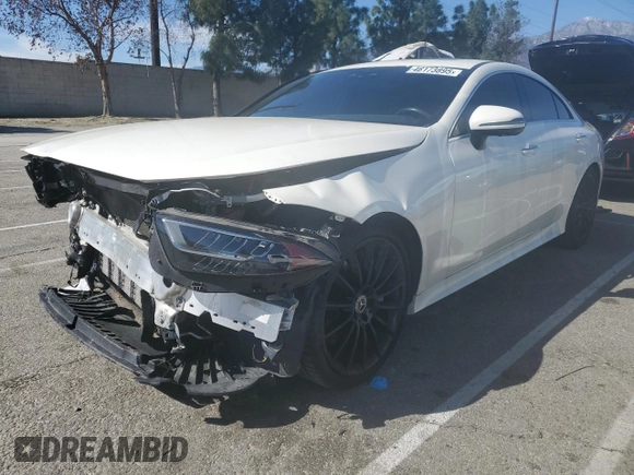 2019 Mercedes-Benz CLS 450 with VIN WDD2J5JB5KA010464, listed as a Copart auction lot 46173895 with 62,854 mi miles and Salvage title. Bid and sale history available at DreamBid. Image 1.