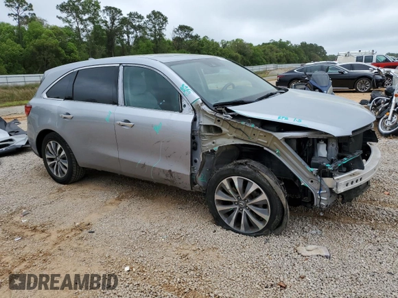 2016 Acura MDX w/Tech with VIN 5FRYD3H45GB015796, listed as a Copart auction lot 51220955 with 72,555 mi miles and Salvage Title. Bid and sale history available at carsss.com. Image 4.