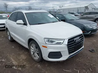 2017 Audi Q3 Premium with VIN WA1ECCFS7HR014647, listed as a IAAI auction lot 42023588 with 211,948 mi miles. Bid and sale history available at carsss.com. Image 1.