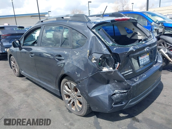 2014 Subaru Impreza Wagon 2.0i Sport Premium with VIN JF1GPAL66E8270106, listed as a IAAI auction lot 41915375 with 72,259 mi miles. Bid and sale history available at carsss.com. Image 3.