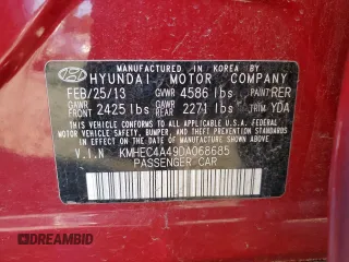 2013 Hyundai Sonata Limited with VIN KMHEC4A49DA068685, listed as a Copart auction lot 76242854 with 119,179 mi miles and Salvage Title. Bid and sale history available at carsss.com. Image 12.