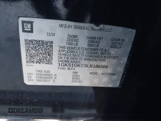 2020 GMC Yukon XL SLT with VIN 1GKS1GKC9LR186504, listed as a IAAI auction lot 41302367 with 20,109 mi miles. Bid and sale history available at carsss.com. Image 9.