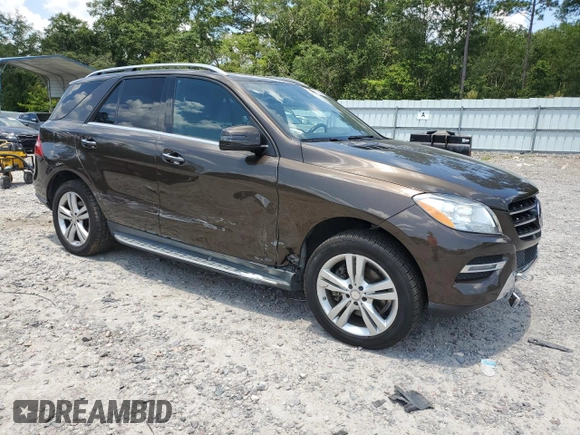 2014 Mercedes-Benz M 350 with VIN 4JGDA2EB6EA376638, listed as a Copart auction lot 61662785 with 87,328 mi miles and Salvage title. Bid and sale history available at DreamBid. Image 4.