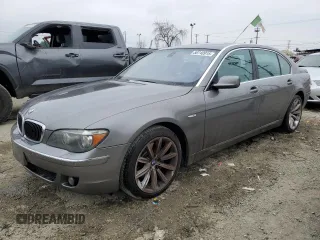 2008 BMW 7 Series 750Li with VIN WBAHN83538DT87073, listed as a Copart auction lot 50740915 with 171,311 mi miles and Clean Title. Bid and sale history available at carsss.com. Image 1.