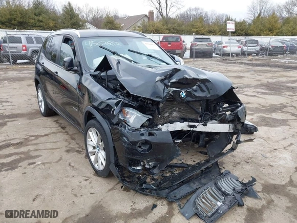 2017 BMW X3 sDrive28i with VIN 5UXWZ7C34H0V87828, listed as a IAAI auction lot 41562662 with 78,572 mi miles. Bid and sale history available at carsss.com. Image 1.