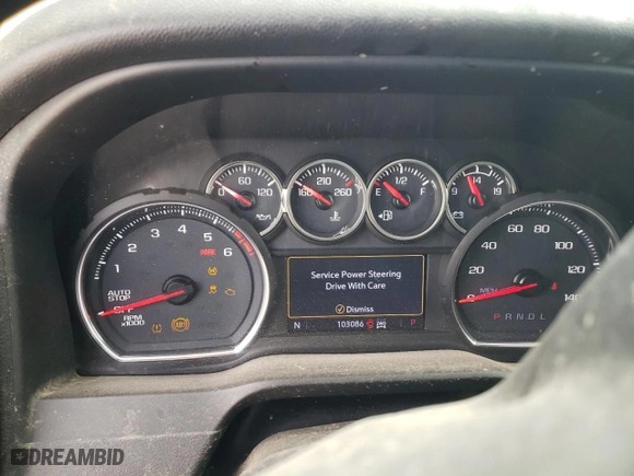 2020 Chevrolet Silverado 1500 LT with VIN 1GCUYDED1LZ142242, listed as a Copart auction lot 49959855 with 103,086 mi miles and Salvage Title. Bid and sale history available at carsss.com. Image 9.