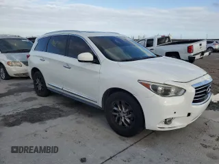 2013 Infiniti JX35 with VIN 5N1AL0MN1DC302186, listed as a Copart auction lot 78992414 with 190,935 mi miles and Salvage Title. Bid and sale history available at carsss.com. Image 4.