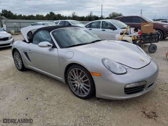 2007 Porsche Boxster S with VIN WP0CB29857U730730, listed as a Copart auction lot 74175794 with 0 mi miles and Salvage Title. Bid and sale history available at carsss.com. Image 4.