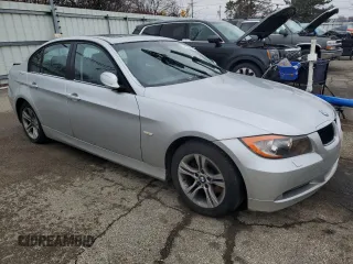 2008 BMW 3 Series 328xi with VIN WBAVC73558KX91250, listed as a Copart auction lot 46519575 with 178,305 mi miles and Salvage Title. Bid and sale history available at carsss.com. Image 4.