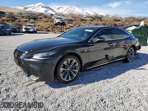 2019 Lexus LS 500 with VIN JTHC51FF2K5005916, listed as a Copart auction lot 45808375 with 13,326 mi miles and Salvage title. Bid and sale history available at DreamBid. Image 1.