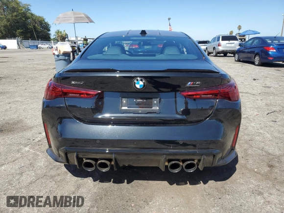 2025 BMW M4 Competition xDrive with VIN WBS33HK09SCS26841, listed as a Copart auction lot 67757404 with 0 mi miles and Salvage Title. Bid and sale history available at carsss.com. Image 6.