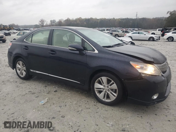 2010 Lexus HS 250h with VIN JTHBB1BA5A2037077, listed as a Copart auction lot 80104224 with 122,760 mi miles and Salvage Title. Bid and sale history available at DreamBid. Image 4.