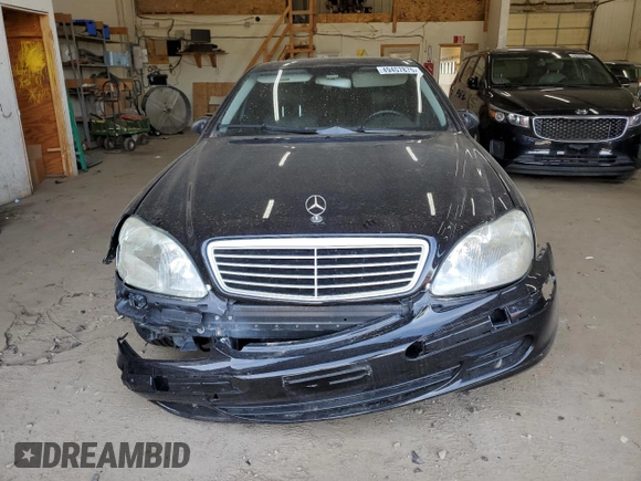 2005 Mercedes-Benz S-Class 5.0L with VIN WDBNG75J25A437882, listed as a Copart auction lot 49457875 with 113,543 mi miles and Salvage Title. Bid and sale history available at carsss.com. Image 5.