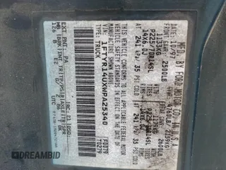 1998 Ford Ranger XL with VIN 1FTYR14UXWPA25340, listed as a Copart auction lot 56866015 with 393,171 mi miles and Non repairable. Bid and sale history available at DreamBid. Image 12.