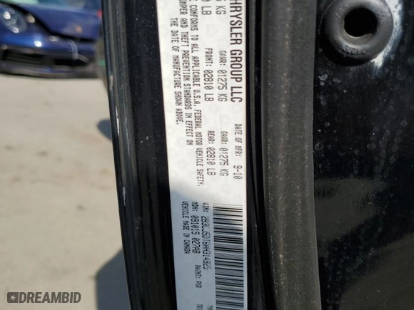 2010 Dodge Challenger R/T with VIN 2B3CJ5DT6AH314925, listed as a Copart auction lot 43913135 with 133,163 mi miles and Salvage Title. Bid and sale history available at carsss.com. Image 12.