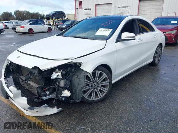2019 Mercedes-Benz CLA with VIN WDDSJ4EB5KN753560, listed as a IAAI auction lot 41786979 with 56,528 mi miles. Bid and sale history available at carsss.com. Image 17.