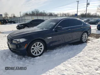 2014 BMW 5 Series 535i xDrive with VIN WBA5B3C54ED533572, listed as a Copart auction lot 89308205 with 130,486 mi miles and Salvage Title. Bid and sale history available at carsss.com. Image 1.