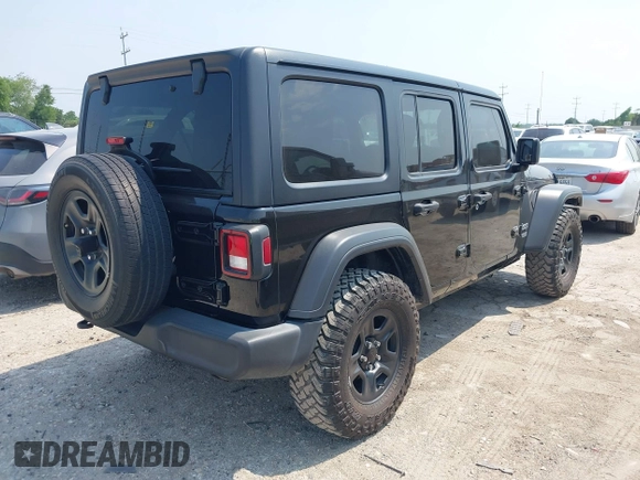 2018 Jeep Wrangler Unlimited Sport S z VIN 1C4HJXDG4JW191470, wystawiony jako IAAI lot #42295447 z przebiegiem 129 024 mil mil oraz . Historia ofert i sprzedaży dostępna na DreamBid. Obrazek 4.