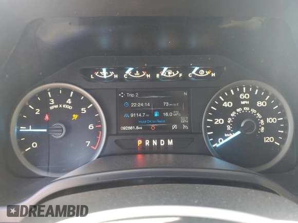 2018 Ford F-150 XL with VIN 1FTEW1CGXJFB40297, listed as a Copart auction lot 69642404 with 92,561 mi miles and Salvage title. Bid and sale history available at DreamBid. Image 9.