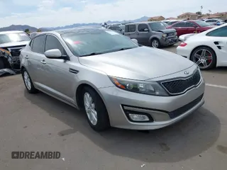 2015 Kia Optima EX with VIN 5XXGN4A70FG416088, listed as a IAAI auction lot 41891432 with 157,480 mi miles. Bid and sale history available at carsss.com. Image 1.