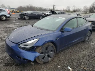 2021 Tesla Model 3 Long Range with VIN 5YJ3E1EB6MF923931, listed as a Copart auction lot 51829505 with 45,389 mi miles and Salvage Title. Bid and sale history available at carsss.com. Image 1.