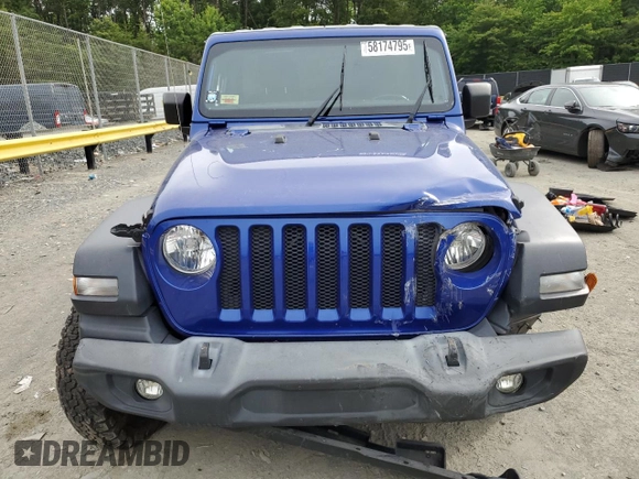 2019 Jeep Wrangler Unlimited Sport S with VIN 1C4HJXDG3KW556884, listed as a Copart auction lot 58174795 with Not provided miles and Salvage title. Bid and sale history available at DreamBid. Image 11.