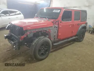 2020 Jeep Wrangler Unlimited Sport z VIN 1C4HJXDN5LW130646, wystawiony jako Copart lot #88089985 z przebiegiem 66 244 mil mil oraz Szkoda całkowita • Salvage title. Historia ofert i sprzedaży dostępna na DreamBid. Obrazek 1.