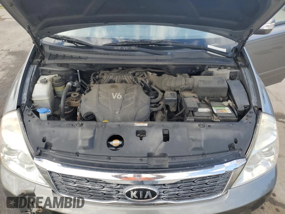 2012 Kia Sedona LX with VIN KNDMG4C7XC6429290, listed as a Copart auction lot 75205014 with 131,359 mi miles and Salvage Title. Bid and sale history available at carsss.com. Image 12.