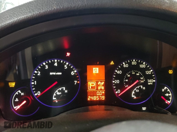 2010 Infiniti QX56 with VIN 5N3ZA0NC9AN906615, listed as a Copart auction lot 50917045 with 248,579 mi miles and Salvage Title. Bid and sale history available at DreamBid. Image 9.