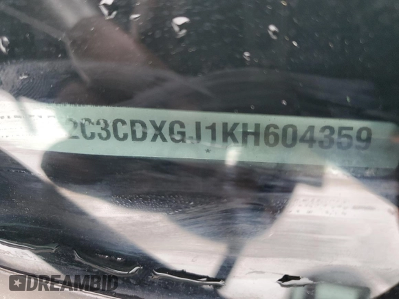 2019 Dodge Charger Scat Pack z VIN 2C3CDXGJ1KH604359, wystawiony jako Copart lot #60796535 z przebiegiem 65 418 mil mil oraz Szkoda całkowita • Salvage title. Historia ofert i sprzedaży dostępna na DreamBid. Obrazek 12.