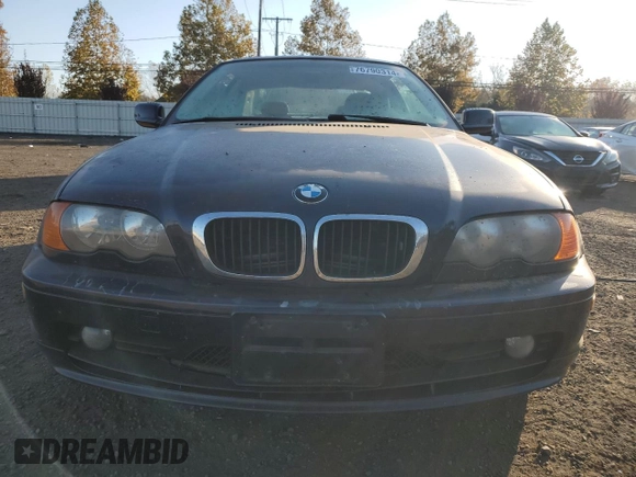 2003 BMW 3 Series 325Ci with VIN WBABN33433PC99425, listed as a Copart auction lot 76790314 with 0 mi miles and Salvage Title. Bid and sale history available at carsss.com. Image 5.