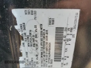 2004 Ford Ranger XL with VIN 1FTYR14U94PB65604, listed as a Copart auction lot 62317165 with 151,098 mi miles and Salvage title. Bid and sale history available at DreamBid. Image 12.