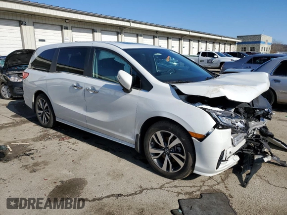 2023 Honda Odyssey Touring with VIN 5FNRL6H81PB005652, listed as a Copart auction lot 43769035 with 29,972 mi miles and Salvage Title. Bid and sale history available at DreamBid. Image 4.