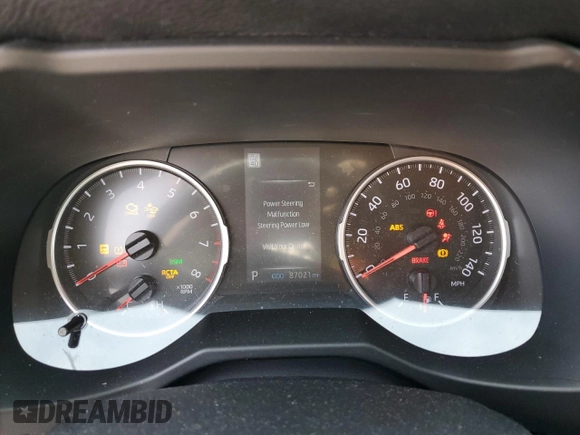 2019 Toyota RAV4 LE with VIN 2T3K1RFV0KC020049, listed as a Copart auction lot 48946705 with 87,021 mi miles and Salvage Title. Bid and sale history available at carsss.com. Image 9.