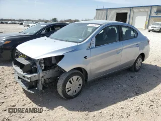 2024 Mitsubishi Mirage ES z VIN ML32FUFJ3RHF03802, wystawiony jako Copart lot #47757585 z przebiegiem 19 944 mil mil oraz Szkoda całkowita • Salvage title. Historia ofert i sprzedaży dostępna na DreamBid. Obrazek 1.