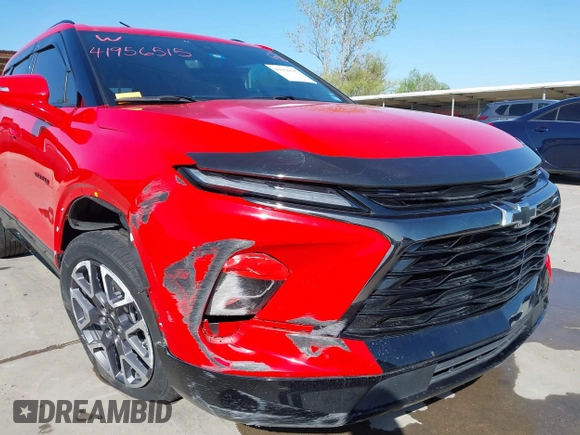 2023 Chevrolet Blazer RS with VIN 3GNKBERS5PS199772, listed as a IAAI auction lot 41956515 with 42,291 mi miles and . Bid and sale history available at DreamBid. Image 6.