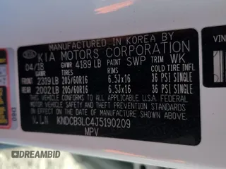 2018 Kia Niro LX with VIN KNDCB3LC4J5190209, listed as a Copart auction lot 78534544 with 155,119 mi miles and Salvage Title. Bid and sale history available at carsss.com. Image 13.