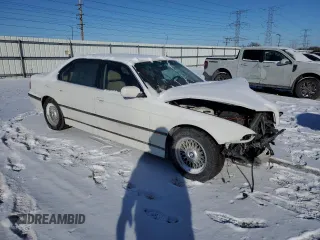 1998 BMW 7 Series 740il with VIN WBAGJ8321WDM21490, listed as a Copart auction lot 42097355 with 0 mi miles and Salvage Title. Bid and sale history available at carsss.com. Image 4.