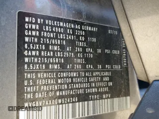 2016 Volkswagen Tiguan S with VIN WVGBV7AX0GW524346, listed as a Copart auction lot 87221564 with 163,609 mi miles and Salvage Title. Bid and sale history available at DreamBid. Image 15.