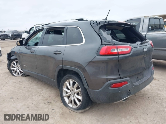 2015 Jeep Cherokee Limited with VIN 1C4PJLDB1FW708157, listed as a IAAI auction lot 41502567 with 85,354 mi miles and . Bid and sale history available at DreamBid. Image 3.