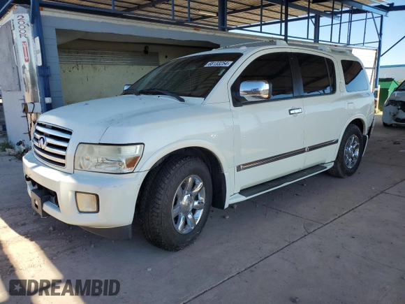 2007 Infiniti QX56 with VIN 5N3AA08A57N801070, listed as a Copart auction lot 68133254 with 0 mi miles and Salvage Title. Bid and sale history available at carsss.com. Image 1.