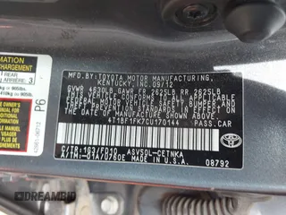 2012 Toyota Camry L z VIN 4T1BF1FK7CU170144, wystawiony jako IAAI lot #42184180 z przebiegiem 73 931 mil mil oraz . Historia ofert i sprzedaży dostępna na DreamBid. Obrazek 9.