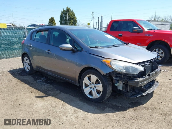2016 Kia Forte 5-Door LX with VIN KNAFK5A81G5654585, listed as a IAAI auction lot 42103861 with 201,547 mi miles. Bid and sale history available at carsss.com. Image 1.