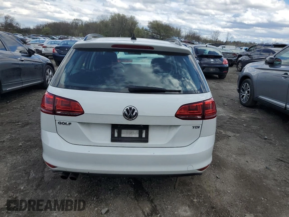2015 Volkswagen Golf SportWagen TDI SE with VIN 3VWCA7AU2FM507490, listed as a Copart auction lot 49929304 with 164,452 mi miles. Bid and sale history available at carsss.com. Image 6.
