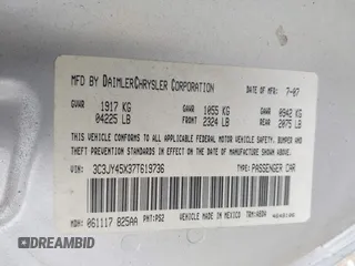 2007 Chrysler PT Cruiser с VIN 3C3JY45X37T619736, выставлен на аукционе IAAI как лот 42229184 с пробегом 124 386 миль миль и . История ставок и продаж доступна на DreamBid. Изображение 9.
