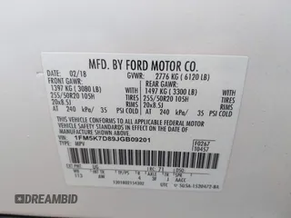2018 Ford Explorer XLT z VIN 1FM5K7D89JGB09201, wystawiony jako IAAI lot #41796114 z przebiegiem 61 808 mil mil oraz . Historia ofert i sprzedaży dostępna na DreamBid. Obrazek 9.